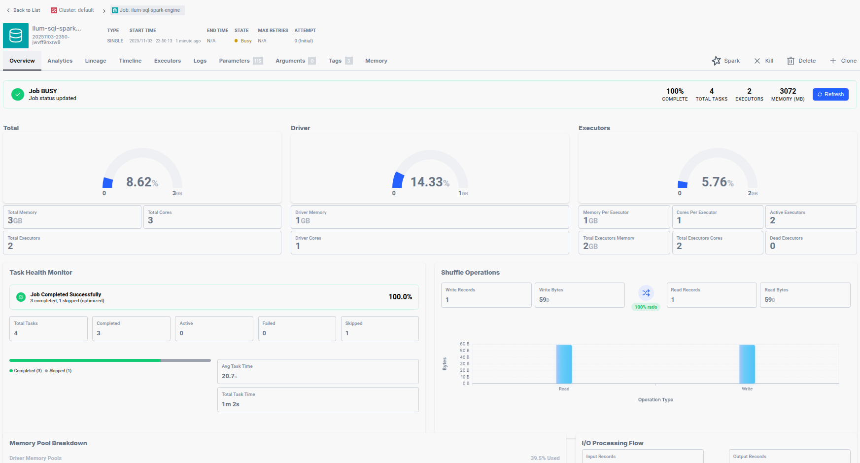 Ilum centralized monitoring Ilum centralized monitoring with Spark History Server, Prometheus metrics, and Loki log aggregation