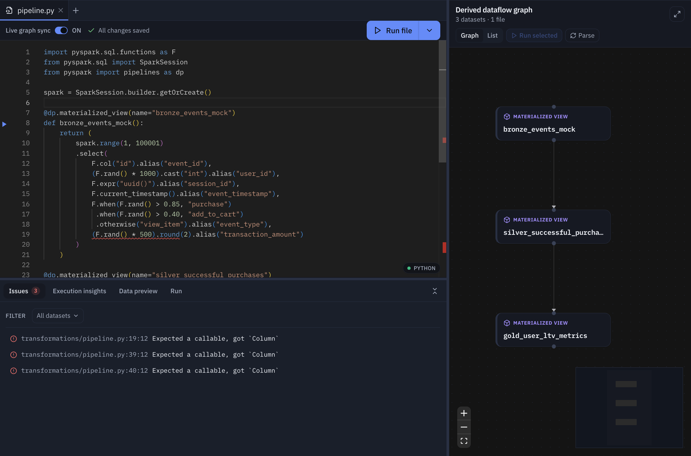Dataflow Parse