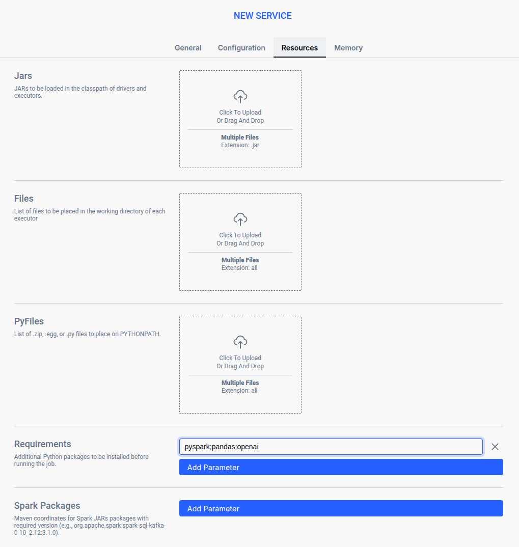Additional Python packages in Spark Adding Python dependencies to Spark Job in Ilum UI